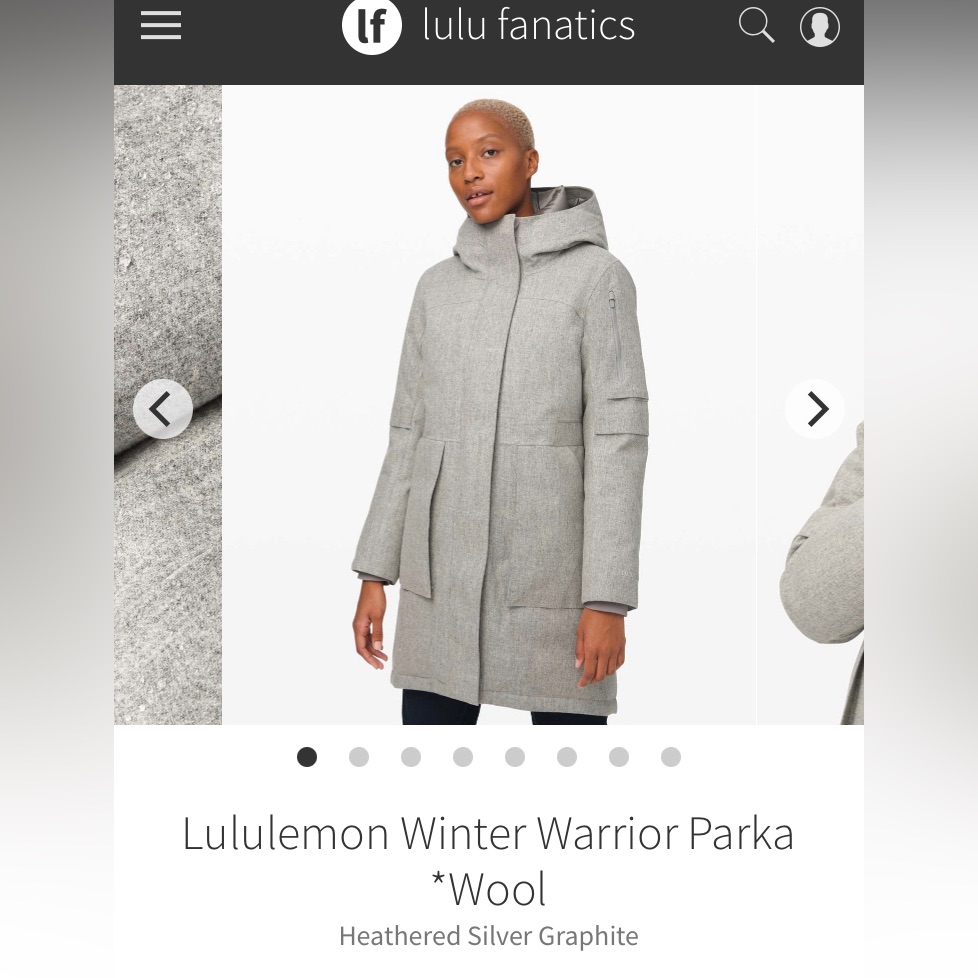 Lululemon Winter Parker Sz6 Wool*